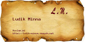 Ludik Minna névjegykártya